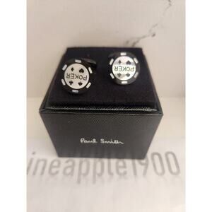 NIB Paul Smith Metal CUFFLINKS Poker